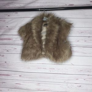 Faux Fur Girls Vest Size Medium